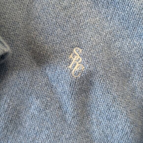 SPORTY & RICH SRC 100% Wool Turtleneck Sweater in Light Blue Size S - Picture 10 of 14